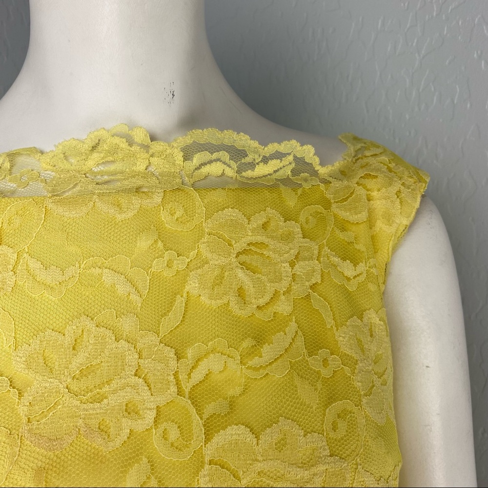 Vintage Yellow Lace Lilli Diamond Dress & Coat Set - Picture 7 of 10